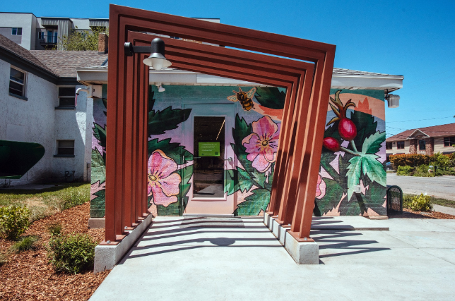 The temporary Ball Park Library Lab, one of the branch locations that will be redesigned as part of this workshop series