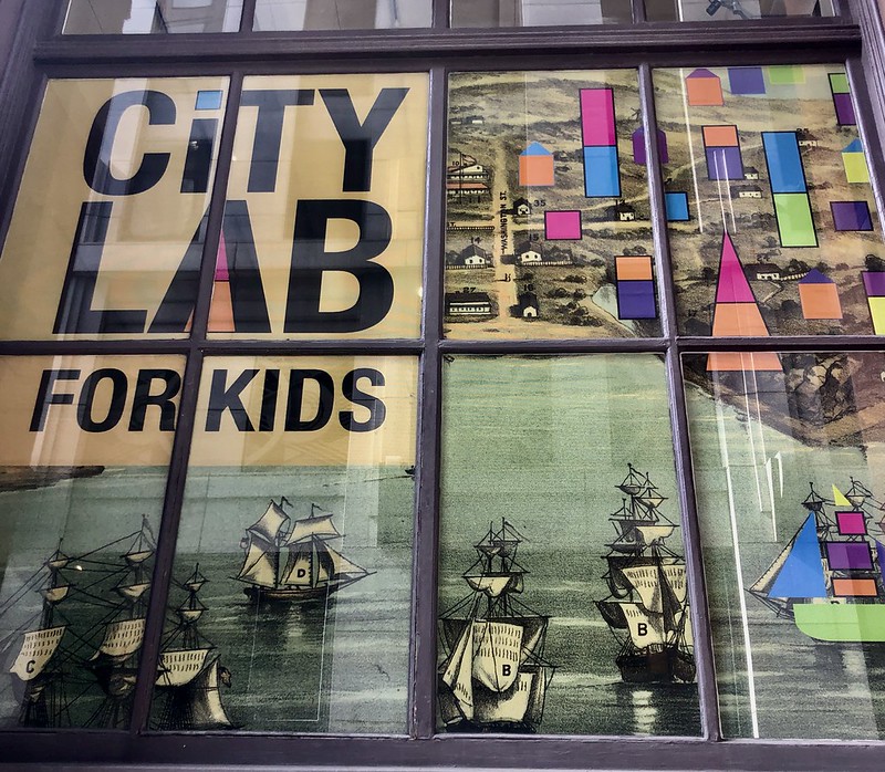 The new window display for the City Lab for Kids at the Museum of San Francisco